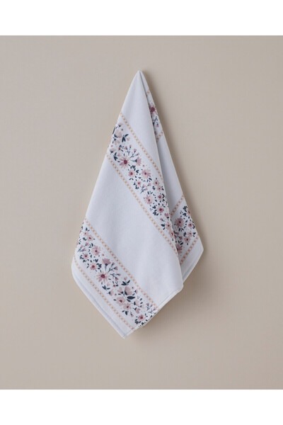 LC Waikiki Nevavm Farkıyla Daisy Line Cotton Face Towel 50X80 cm White