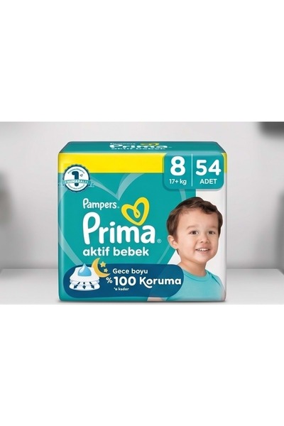 Prima Bebek Bezi 8 Beden 17+ KG XXXLarge 54 Adet Süper Ekonomik Pk