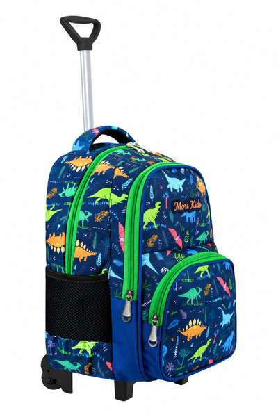 Mori School Bag Primary School 3-Piece Trolley Bag Set - Fixed Trolley Mechanism (Folding Front Leg)