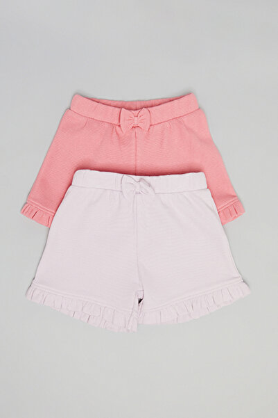 R&B 2 Pack Solid Shorts with Elastic Waist