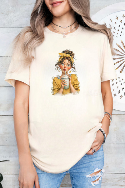 Sarah's Boutique Women's T-shirt – 100% cotton – Bubble Coffee