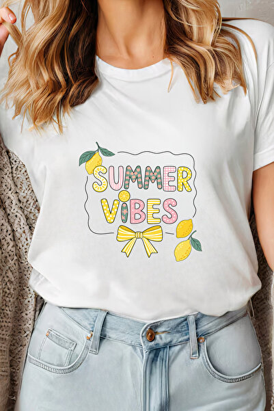 Sarah's Boutique Women's T-shirt – 100% cotton – Vibes Lemon
