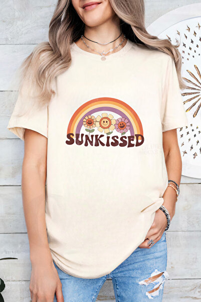 Sarah's Boutique Women's T-shirt – 100% cotton – Sunkissed Rainbow