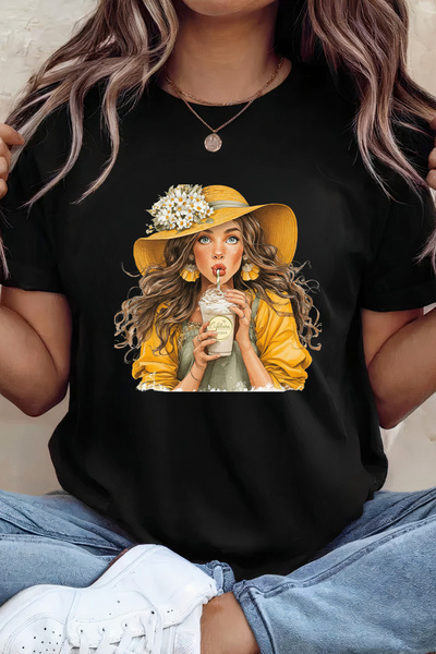 Sarah's Boutique Women's T-shirt – 100% cotton – Hat Coffee