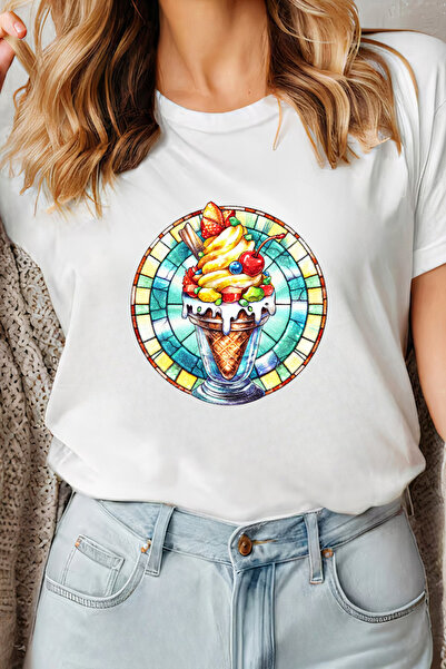 Sarah's Boutique Women's T-shirt – 100% cotton – Stained Sundae