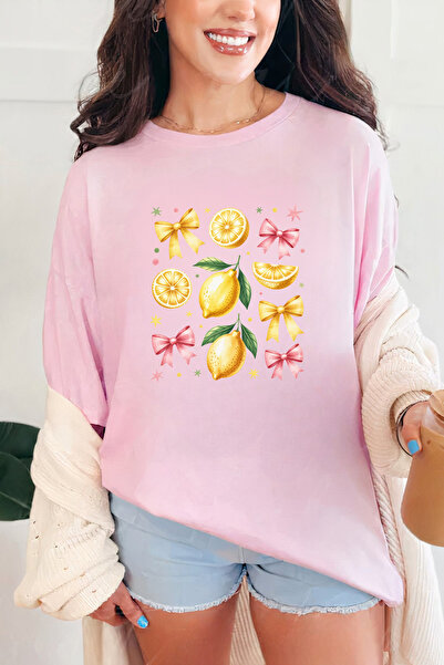 Sarah's Boutique Women's T-shirt – 100% cotton – Lemon Ribbons