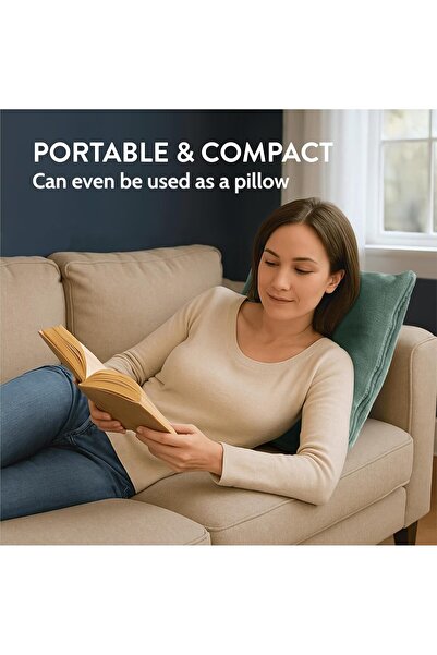 Homelevel Pătură cu mâneci, convertibilă în pernă cu fermoar, 200x150 cm, fleece din poliester, pentru călătorii și acasă, Verde