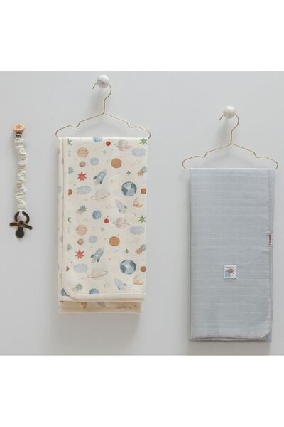 Caramell İncibaby 100% Cotton 1 Piece Muslin Blanket & 1 Piece Cotton Blanket...