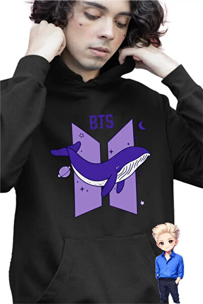 OEM Kids Boys Kpop BTS Universe Whale Hoodie