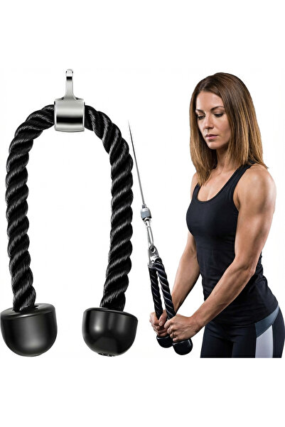 Ayawaska Sfoara pentru Triceps din Nylon cu Manere din Cauciuc, Accesoriu pen...