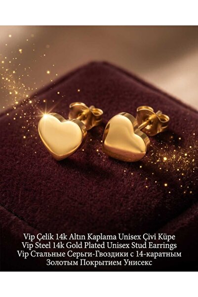 Lunexa Vip Çelik 14k Altın Kaplama Paslanmaz Kararmaz Alerji Yapmaz Zirkon Ta...