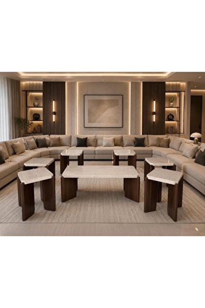 Generic Modern Design Wooden Council Table Set - President Table with 6 Side ...