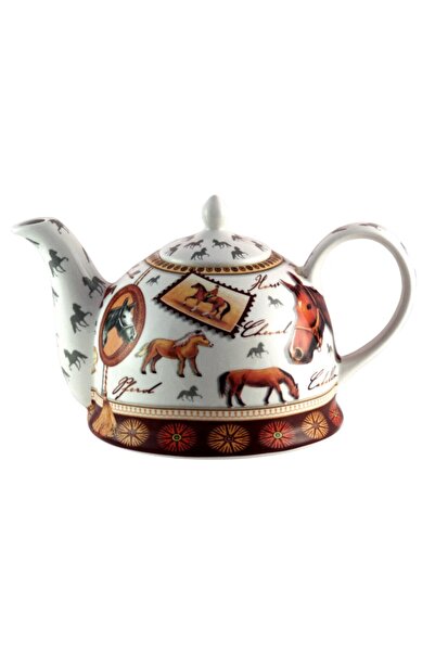 Livada cu Ceai Ceainic din porțelan  "Ceramica cu Cai " Colecția 1.8L