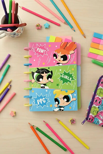 Miniso Powerpuff girls licensed hardcover spiral notebook 80 sheets 21.4 cm