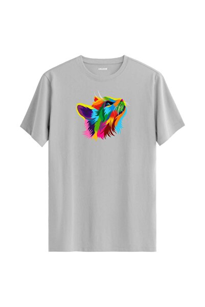 Colermi Colorful Pixie Cat Printed T-Shirt