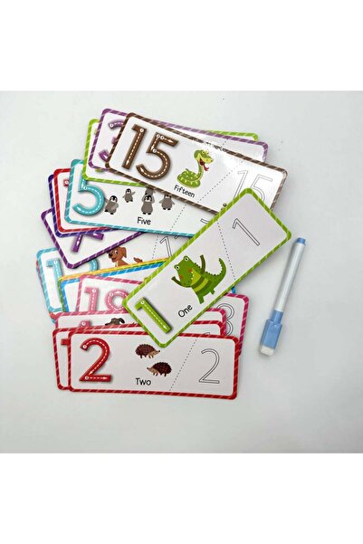 Puzzle English Numbers - Magnetic Writing Practice Cards - 28 Pieces
