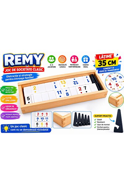 SHOP LIKE A PRO Remy Wooden Game, 35 cm, Plastic Pieces, Board Stands, Family...