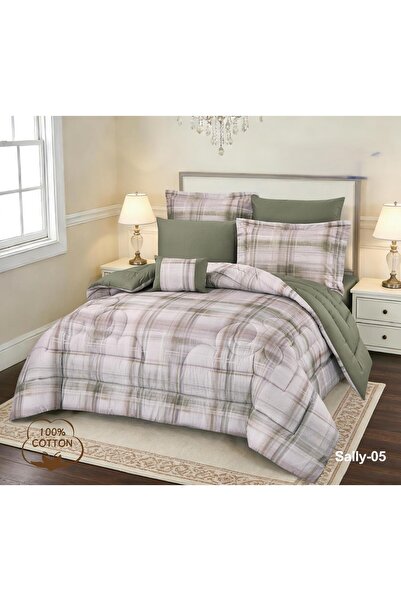 miral Summer Duvet Cover Set 100% Cotton Filling Complete Set 8 Pieces Quilt ...