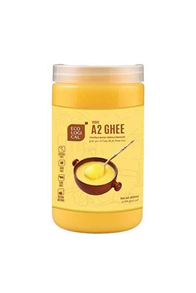 Ecological Vedic A2 Cow Ghee 800ml – Pure Desi Ghee from Grass-Fed Cows | Tra...