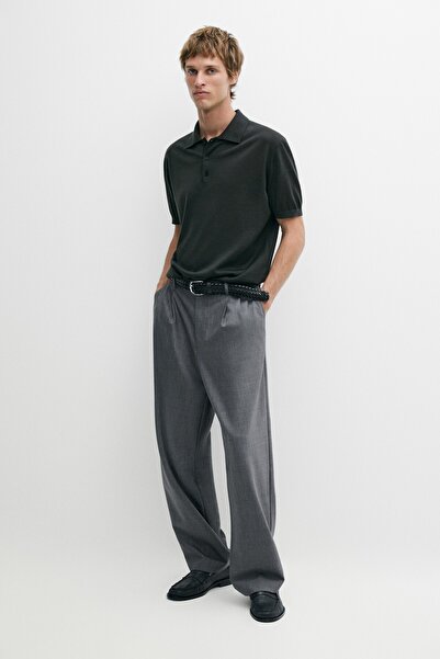 Massimo Dutti Yün karışımlı triko polo