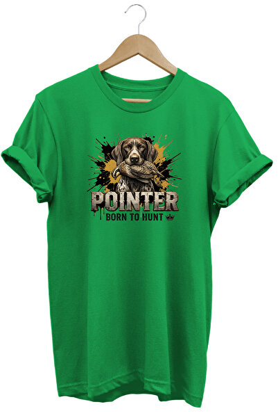 WİDİ Unisex Pointer Hunt Printed T-Shirt - Hunter Dogs Series Crew Neck Cotto...