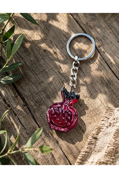 Hd Marketim Pomegranate Keychain Bag Ornament – Handmade Red Pomegranate Figu...
