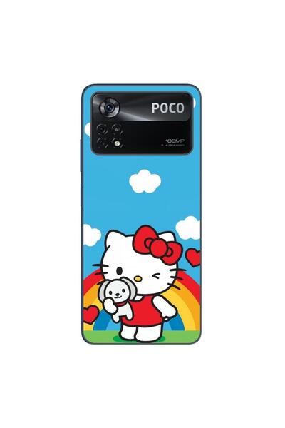 OEM Калъф, съвместим с Xiaomi Poco X4 Pro, силиконов гел TPU, с десен Hello K...