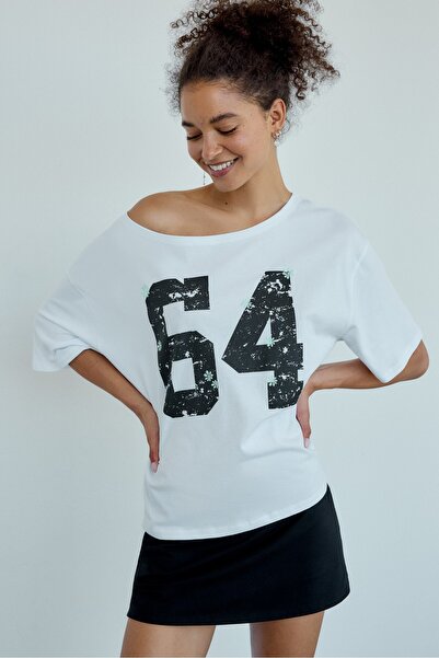 Stradivarius Positional baskılı t-shirt
