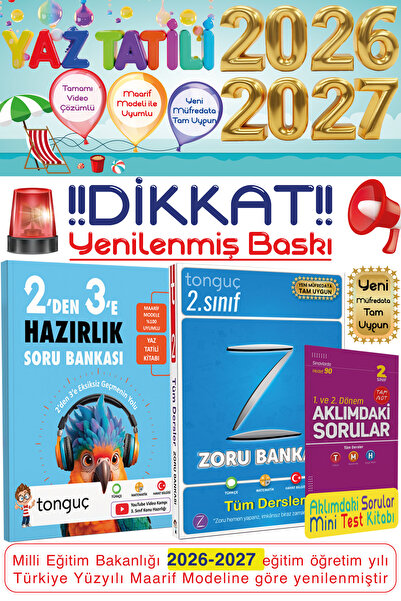 Tonguç Yayınları 2'den 3'e Hazırlık Kitabı & 2.Sınıf Tüm Dersler Zoru / Soru ...