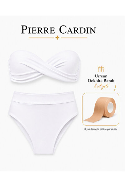 Pierre Cardin Strapless Bikini Set - High Waist, Push-Up Padded - Urrenn Tape...