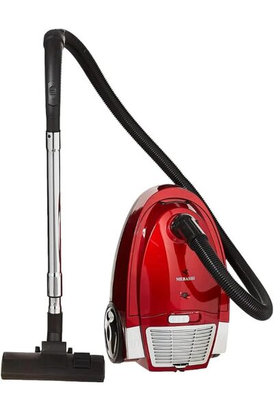 MEBASHI MEBASHIM Bagged Vacuum Cleaner with Rollers - Red, Automatic Cord Rew...