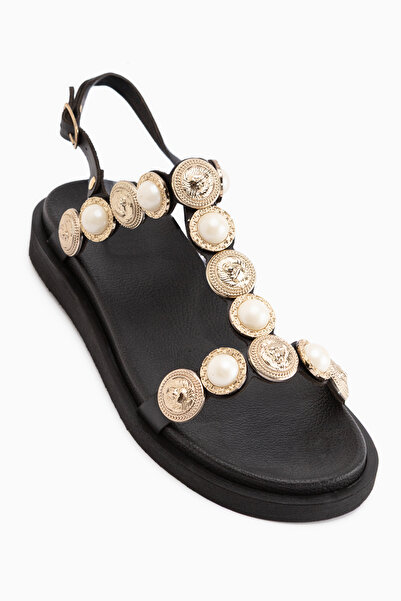 Limoya Bertha Black Buckle Women's Sandals