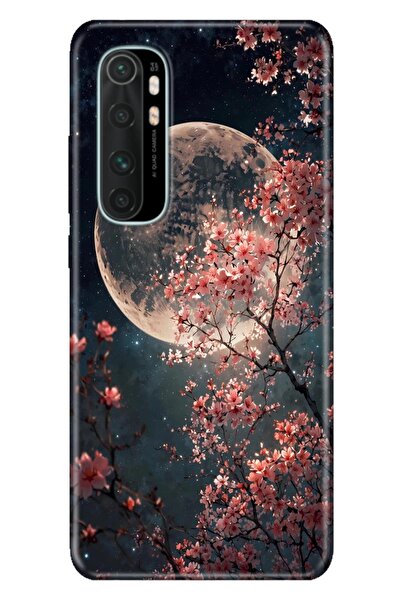 Cekuonline Xiaomi Mi Note 10 Lite Kılıf Dolunay Moon Temalı Desenli Darbe Emi...