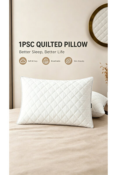 Bleco 1pc 5-Star Hotel Pillow 70 X50 Cm | Soft Cotton Fabric | Neck Support |...
