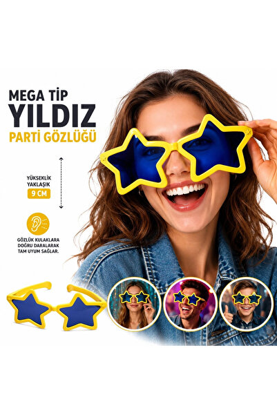 magicool Mega Tip Star Party Glasses Yellow Color