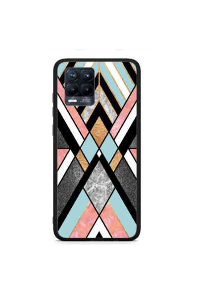 Other Realme 8 marble mix Black Glossy Θήκη