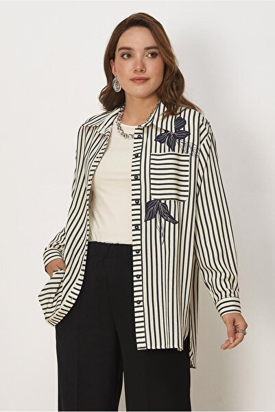 Alvina Striped Linen Tunic 46400