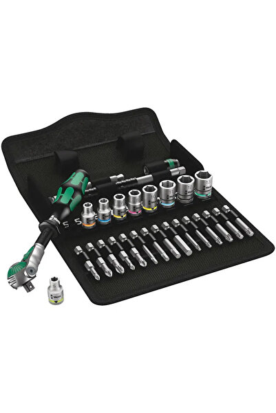 wera Zyklop 1/4" Ratchet Socket and Bit Set, 28 pcs, 8100 SA 6