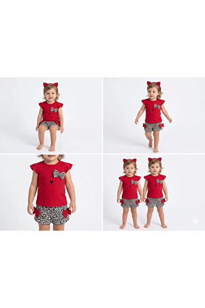 Generic Brand 9/24 Month Lepoar Printed Bow Shorts Baby Set Mariposa Secret