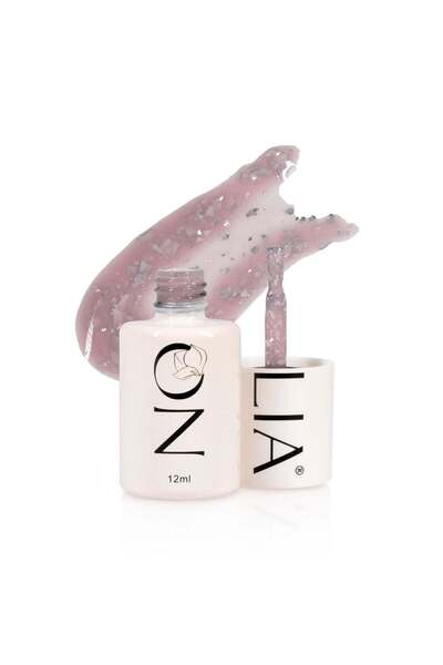 MAGNOLİA SHOP Confetti Rubber Base CRB114- BLUSH SILVER - 12ml
