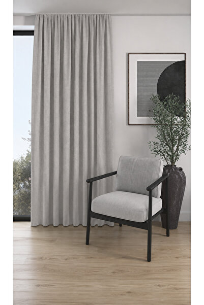 ArasyaHome Light Grey Safari Drapery Curtain
