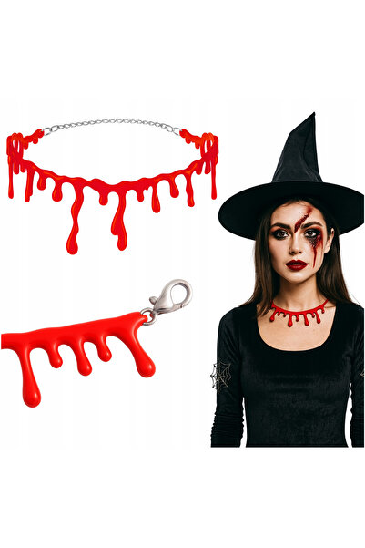 Korbi Colier Choker, Korbi, 35.5 cm, elastic, roșu