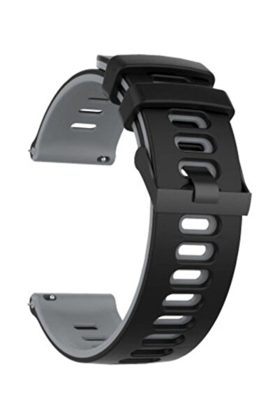 OEM Δίχρωμο λουράκι σιλικόνης Μαύρο / Γκρι (Galaxy Watch (46mm) / Gear S3 / H...