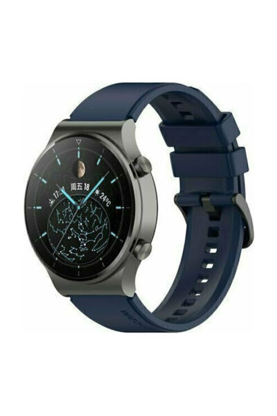 OEM Λουράκι σιλικόνης με υφή twill, σκούρο μπλε (Galaxy Watch (46mm) / Gear S...