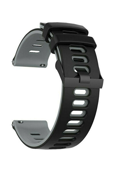 OEM Δίχρωμο λουράκι σιλικόνης Μαύρο / Γκρι (Huawei Watch GT/GT Pro 2/3/4/5 / ...