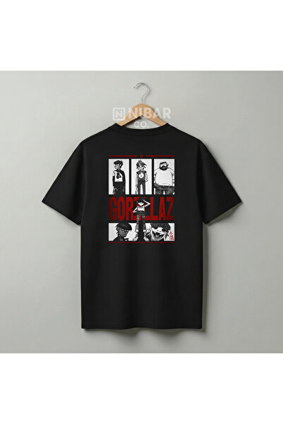 Grafftee Clothing Tricou din bumbac cu design special Gorillaz Rock