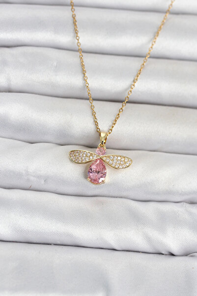Generic Brand Mey Import ®   316L Steel Chain Gold Color Fly Model Women's Ne...