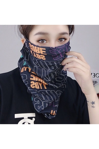 Choice black Ice Silk Sunscreen Face Mask Hip Hop Fashion Sunshade Hiking Tra...