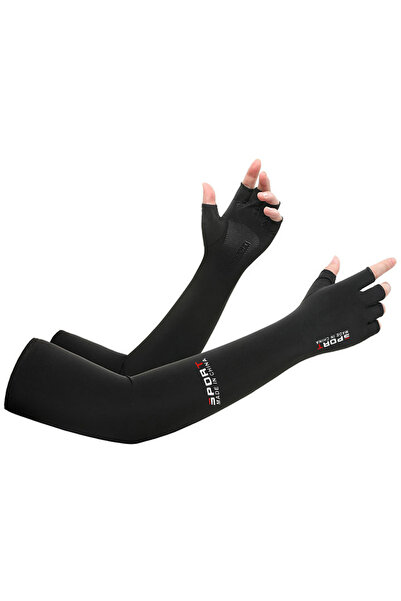 Choice1 Black Summer Anti-UV Cooling ‌Ice Silk Arm Sleeves Breathable Stretch...
