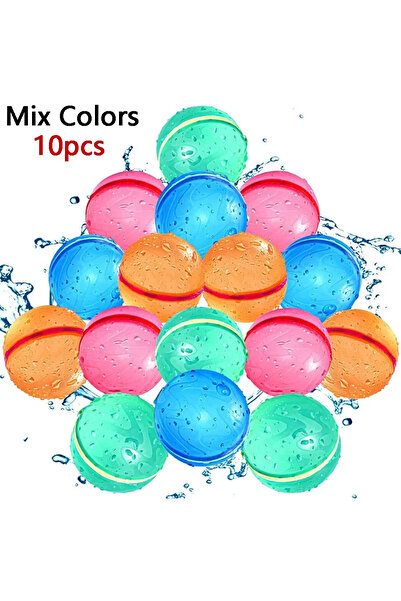 Choice 10PCS New Reusable Water Balloons Refillable Water Balloon Quick Fill ...